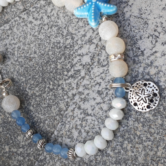 Ankle bracelet Handmade Ceramic Starfish - Picture 4 of 5